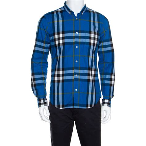 burberry long sleeve blue top|burberry long sleeve button up.